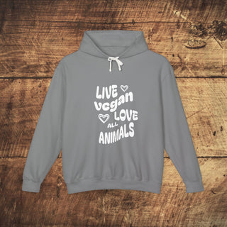 Live Vegan Unisex Lightweight Hooded Sweatshirt