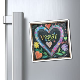 Vegan Hearts Magnet Printify