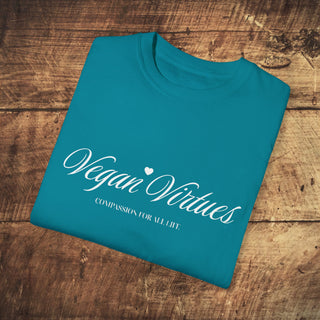Vegan Virtues Garment-Dyed T-shirt Printify