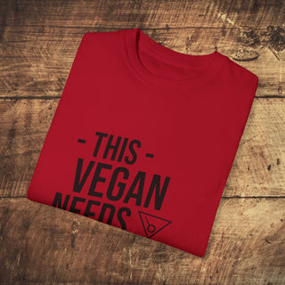 This Vegan Needs A Cocktail Garment-Dyed T-shirt Printify