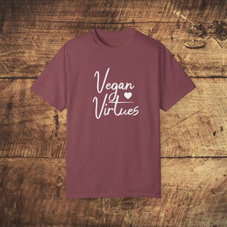 Vegan Virtues Garment-Dyed T-shirt Printify