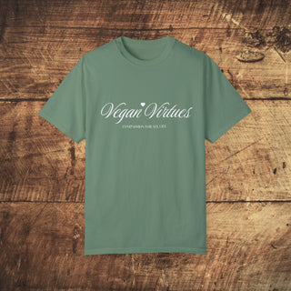 Vegan Virtues Garment-Dyed T-shirt Printify