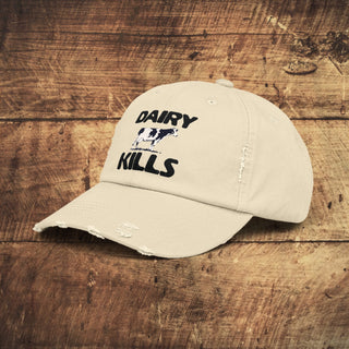 Dairy Kills Unisex Distressed Cap Printify