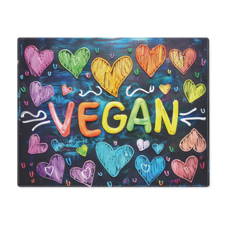 Vegan Hearts Placemat, 1pc Printify