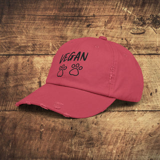 Vegan Paws Distressed Cap