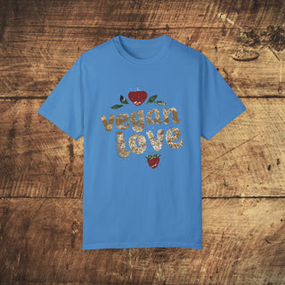 Vegan Love Garment-Dyed T-shirt Printify