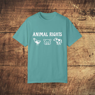 Animal Rights Garment-Dyed T-shirt Printify