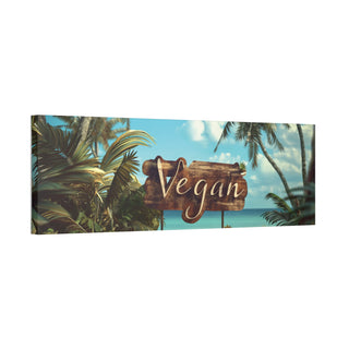 Vegan Island Classic Stretched Canvas (ONE SIZE 36X12) Printify