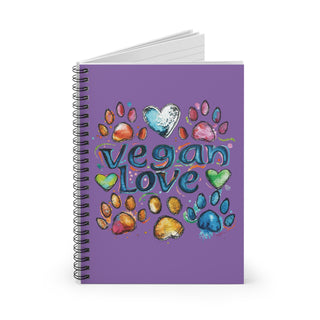 Vegan Love Spiral Notebook - Ruled Line