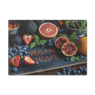 Vegan Home Tempered Glass Cutting Board Printify