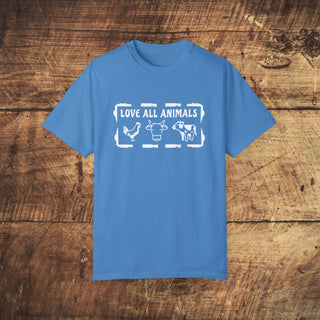 Love All Animals Garment-Dyed T-shirt Printify