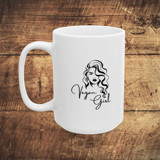 Vegan Girl Coffee Mug 15oz