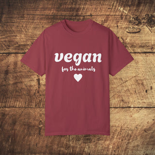 Vegan For The Animals Garment-Dyed T-shirt Printify