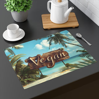 Vegan Island Placemat, 1pc Printify