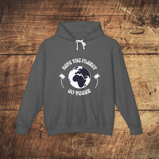 Save The Planet Unisex Lightweight Hooded Sweatshirt