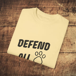 Defend All Animals Garment-Dyed T-shirt Printify
