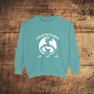 Fueled By Plants Garment-Dyed Sweatshirt Printify
