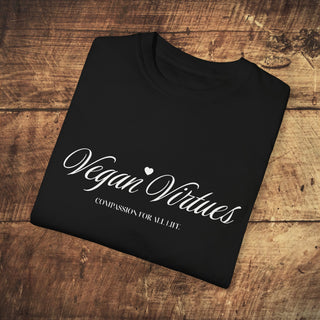 Vegan Virtues Garment-Dyed T-shirt Printify