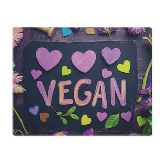 Vegan Hearts Placemat, 1pc Printify