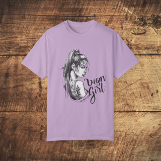 Vegan Girl Garment-Dyed T-shirt Printify