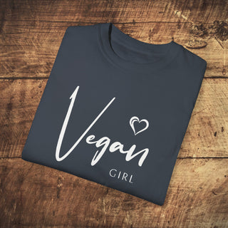 Vegan Girl Garment-Dyed T-shirt Printify