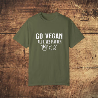 Go Vegan Unisex Garment-Dyed T-shirt