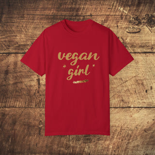 Vegan Girl Garment-Dyed T-shirt Printify