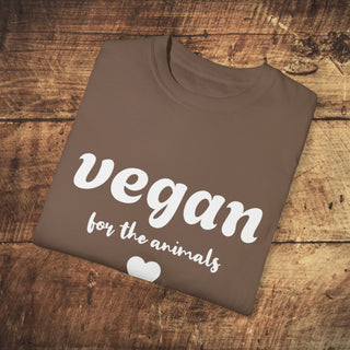 Vegan For The Animals Garment-Dyed T-shirt Printify