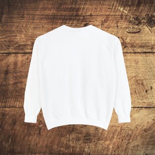 Vegan Hearts Garment-Dyed Sweatshirt Printify