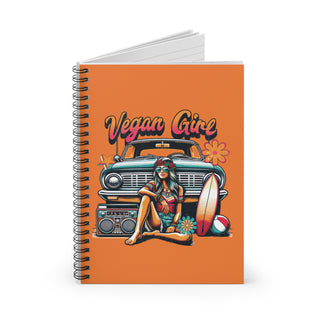 Vegan Girl Spiral Notebook - Ruled Line