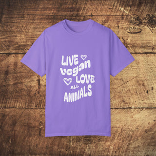 Live Vegan Unisex Garment-Dyed T-shirt