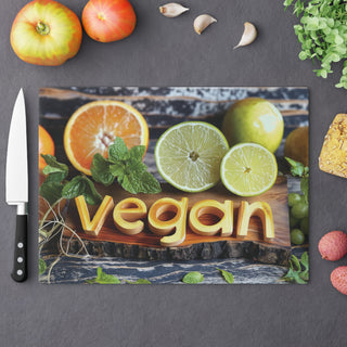 Vegan Tempered Glass Cutting Board Printify