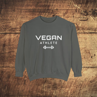 Vegan Athlete Garment-Dyed Sweatshirt Printify