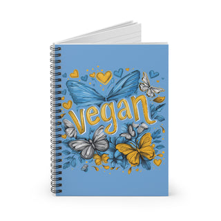 Vegan Butterfly Spiral Notebook - Ruled Line