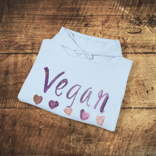 Vegan Hearts  Heavy Blend™ Hooded Sweatshirt Printify