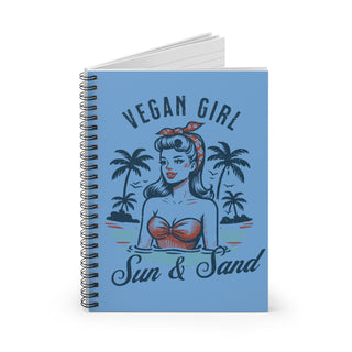 Vegan Girl Spiral Notebook - Ruled Line