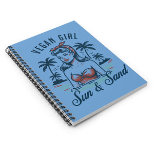 Vegan Girl Spiral Notebook - Ruled Line