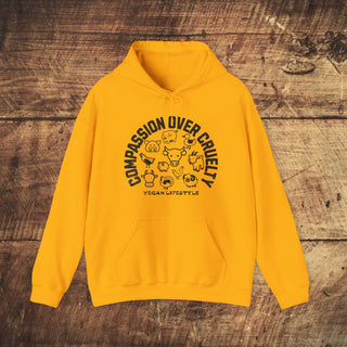 Compassion Over Cruelty Heavy Blend™ Hooded Sweatshirt Printify