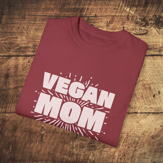 Vegan Mom Garment-Dyed T-shirt Printify