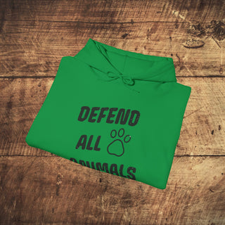 Defend All Animals Heavy Blend™ Hooded Sweatshirt Printify