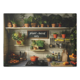 Plant-based Only Tempered Glass Cutting Board Printify