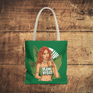 Raw Vegan Girl Tote Bag Printify