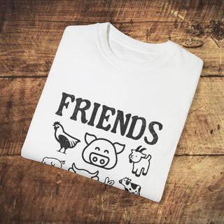 Friends Not Food Garment-Dyed T-shirt Printify