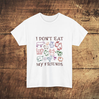 I Don't Eat My Friends Unisex Heavy Cotton Tee