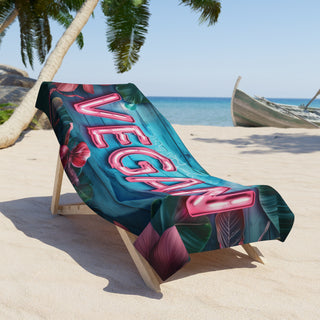 Vegan Beach Towel Printify