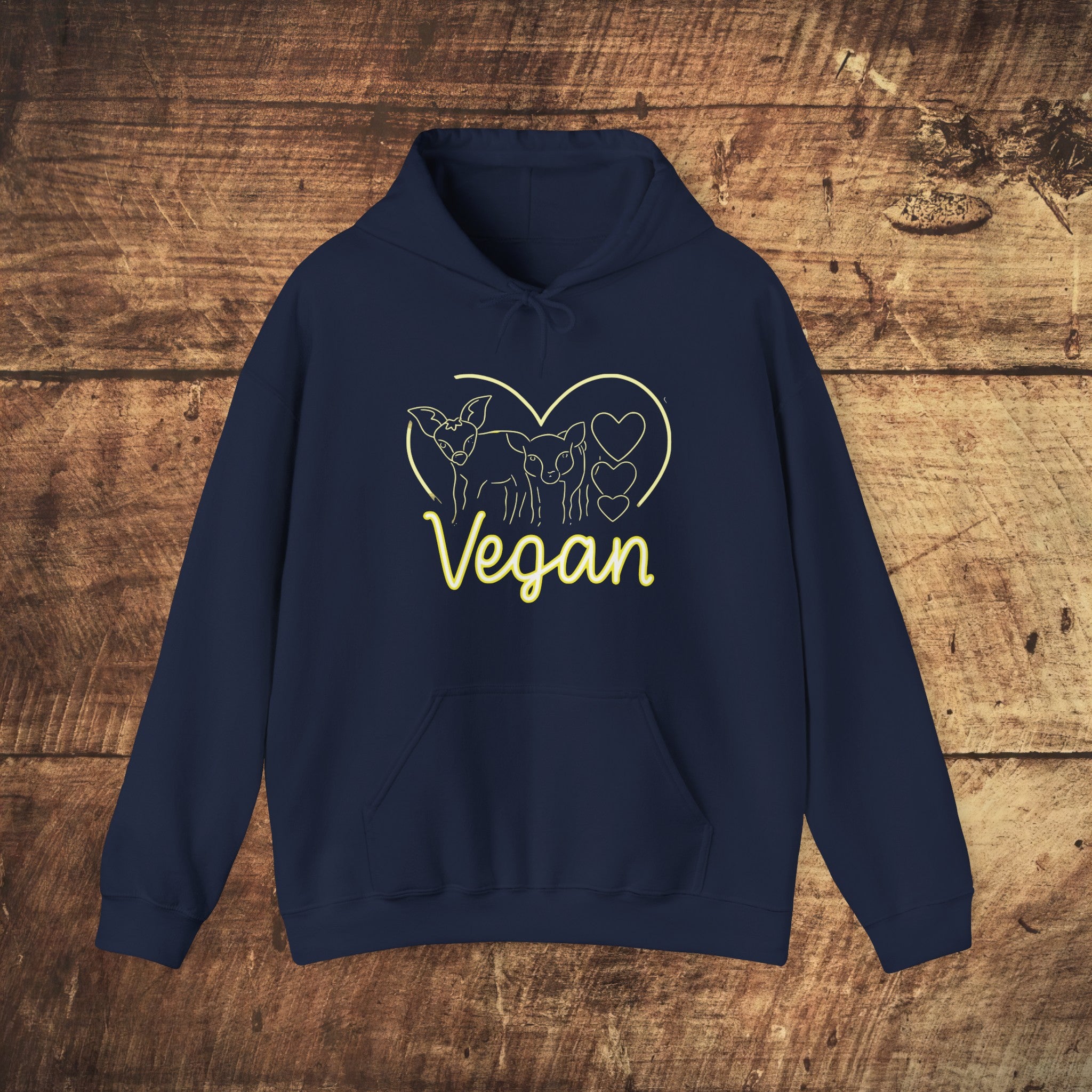 Vegan Heart Unisex Heavy Blend™ Hooded Sweatshirt