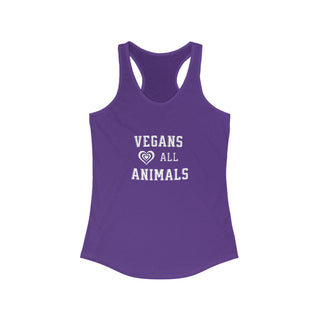 Vegans Love All Animals Women's Ideal Racerback Tank Printify