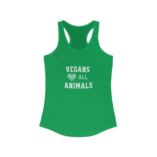 Vegans Love All Animals Women's Ideal Racerback Tank Printify