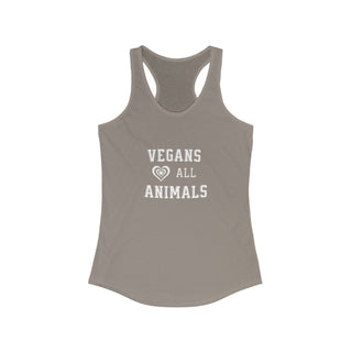 Vegans Love All Animals Women's Ideal Racerback Tank Printify