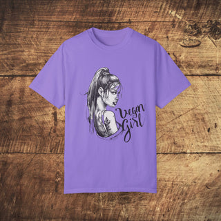 Vegan Girl Garment-Dyed T-shirt Printify